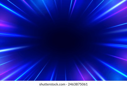 Blue Zoom Or Warp Background