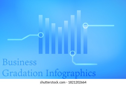 Blue-based infographics, graphs, charts and tables