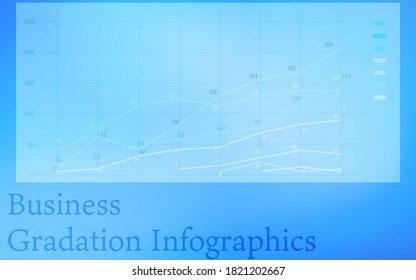 Blue-based infographics, graphs, charts and tables