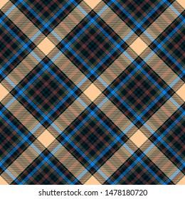 Blue,Beige,Black and Brown Tartan Plaid Scottish Seamless Pattern. Texture from tartan, plaid, tablecloths, shirts, clothes, dresses, bedding, blankets and other textile.