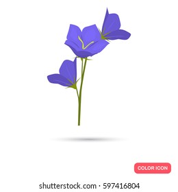Bluebell color flat icon for web and mobile design