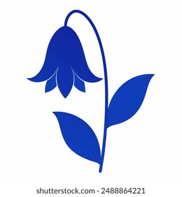 Bluebell Flower Silhouette Vector Illustration
