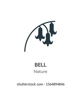 Bluebell vector icon on white background. Flat vector bluebell icon symbol sign from modern nature collection for mobile concept and web apps design.
