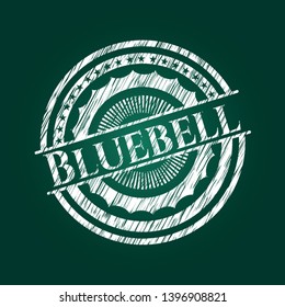 Bluebell written with chalkboard texture. Vector Illustration. Detailed.