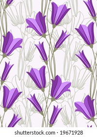 Bluebells. Seamless background.