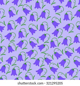 Bluebells. Seamless background.