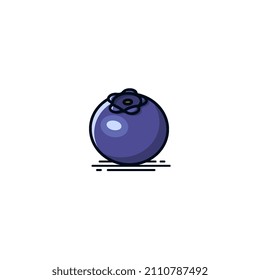blueberries fruit icon vector illustration 