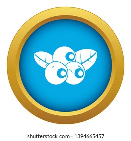 Blueberries icon blue vector isolated on white background for any design
