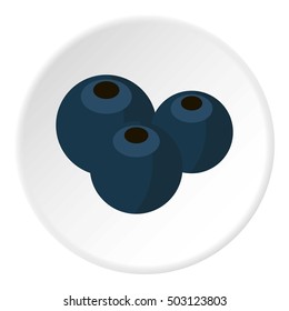 Blueberries icon. Flat illustration of blueberries vector icon for web