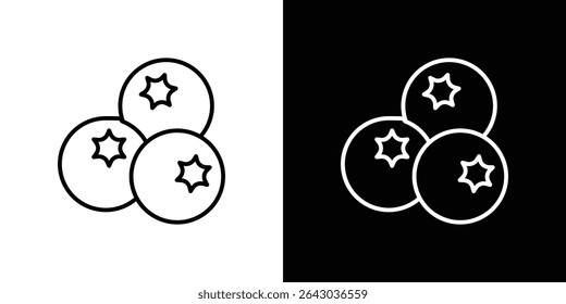 Blueberries icon Flat style logo vector. perfect for UI designs