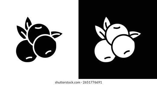 Blueberries icon of a flat style vector