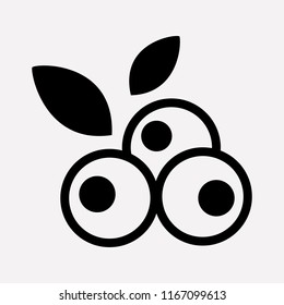 Blueberries icon line element. Vector illustration of blueberries icon line isolated on clean background for your web mobile app logo design.