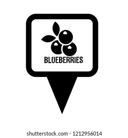 blueberries icon and Map Marker
