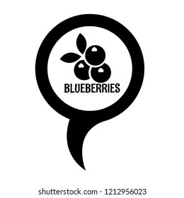 blueberries icon and Map Marker