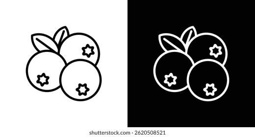 Vector del icono de los arándanos, Plantilla del logotipo de la ilustración en estilo de moda