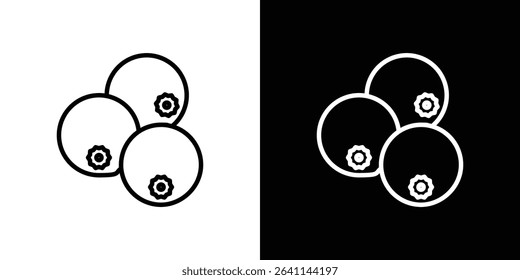 Blueberries icon vector simple element illustration editable