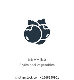 Blueberries icon vector. Trendy flat blueberries icon from fruits collection isolated on white background. Vector illustration can be used for web and mobile graphic design, logo, eps10