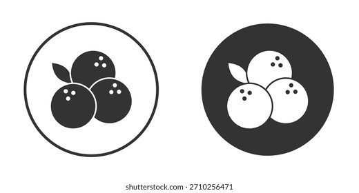 Icono de los arándanos para el diseño del Sitio web, logotipo para el Web y los App.