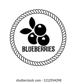 blueberries premium quality badge,emblem, label, badge premium quality package label. vintage stamp. designed for blueberries products