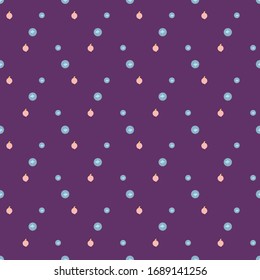Blueberries and red currants seamless vector pattern. Fruit themed surface print design. For fabrics, stationery and packaging.