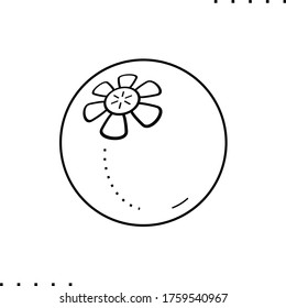 blueberries vector fruit icon in outlines