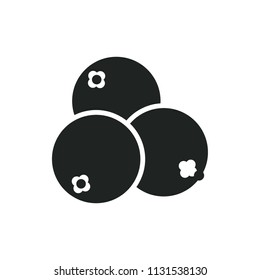 blueberries vector icon