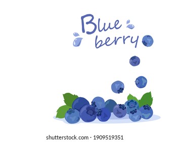 Vector de arándanos aislado sobre fondo blanco. Frutos de verano para un estilo de vida saludable.Ilustración vectorial para cualquier diseño.