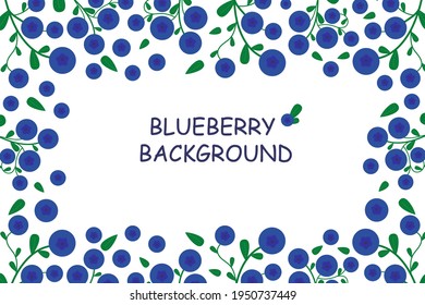 Blueberry background. Blueberries. vector graphics
