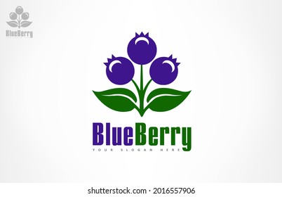 Blueberry berries logo vector design