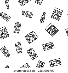 blueberry biberry blue berry vector seamless pattern thin line illustration