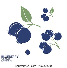 Blueberry. Blue Berries On White Background