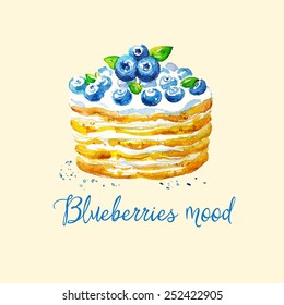 Blueberry cake.