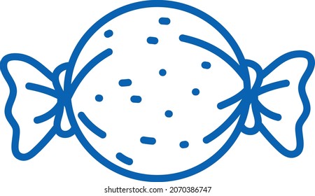 Blueberry candy, illustration, vector, on a white background.