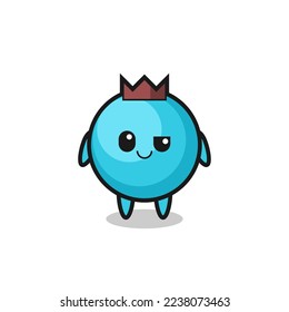 blueberry cartoon with an arrogant expression , cute style design for t shirt, sticker, logo element