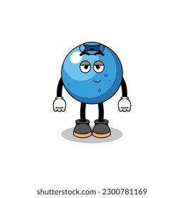 blueberry cartoon couple with shy pose , character design