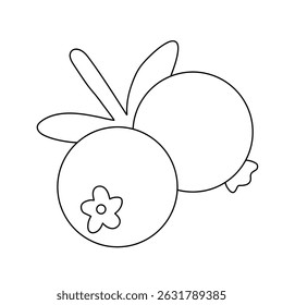 Blueberry coloring pages for kids. Trace and color Blueberry. Blueberry fruit flashcards. Fun fruit worksheets printable for kids activity. Blueberry clipart vector.
