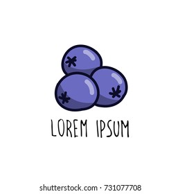 blueberry doodle icon