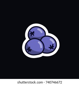 blueberry doodle icon