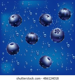 blueberry falling to the juice