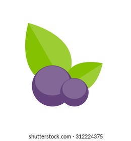 Blueberry Flat Icon Vector Illustration EPS10