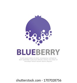 Blueberry Fruit design with modern style vector illustration