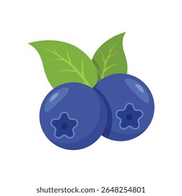 Blueberry fruit icon in flat style. Bilberry vector illustration on isolated background. Sweet berry sign business concept.