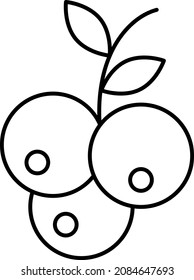 Blueberry Frucht Icon Vector Outline