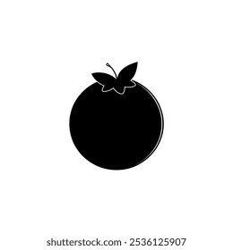 Heidelbeere Frucht Symbol weißer Hintergrund