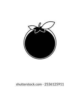 blueberry fruit icon white background
