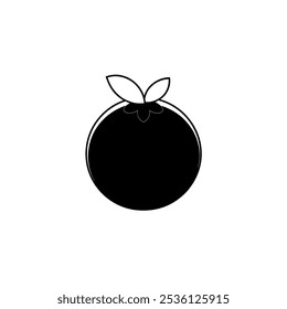 blueberry fruit icon white background