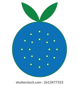 Blueberry Fruit Line Art Vector for Kids Hand Drawing and Learning – Simple Tropical Fruit Outline Illustration