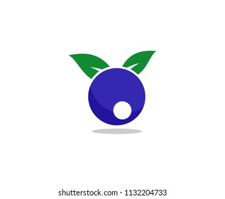 Blueberry fruit logo 