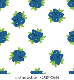 Blueberry Fruit Seamless Pattern would be perfect for fabric, textile, gift wrap, wallpaper, surface designer, background, backdrop, and ornament.