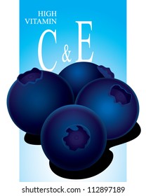 Blueberry  high vitamin C & E vector